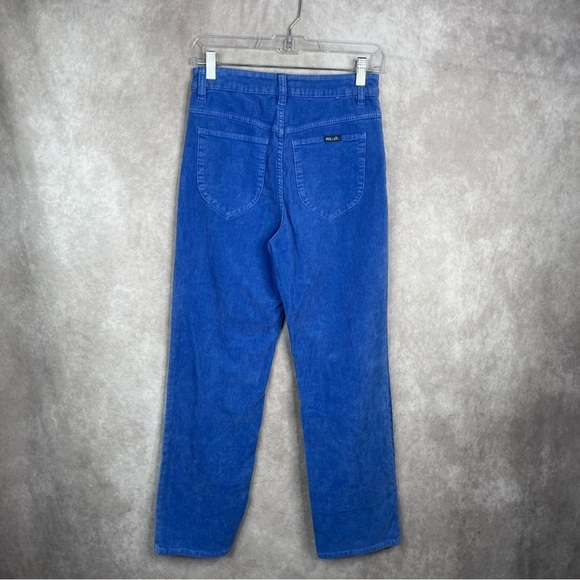 Rolla's Original High Rise Straight Corduroy Crop Pants In Blue Women's Size 27 - Picture 5 of 7